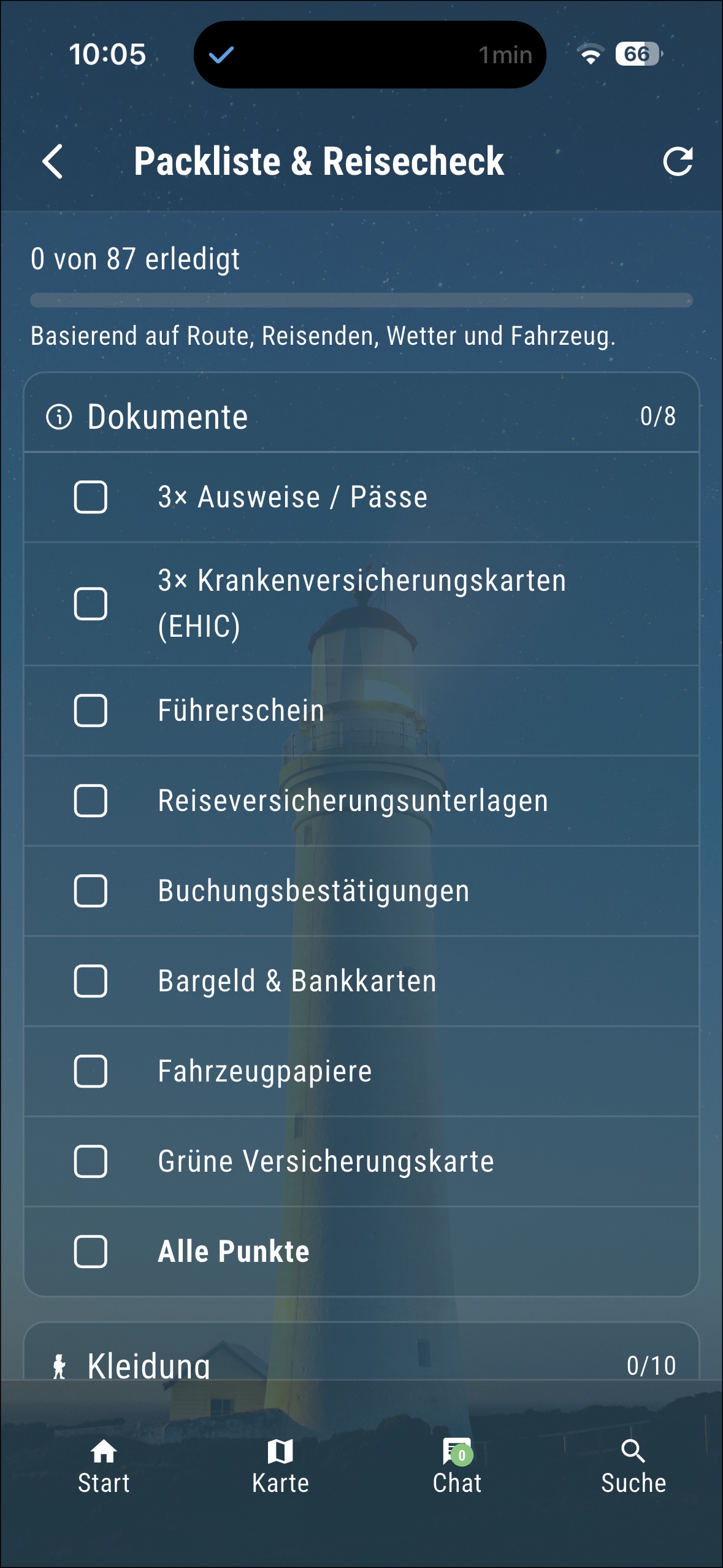 Packliste & Reisecheck